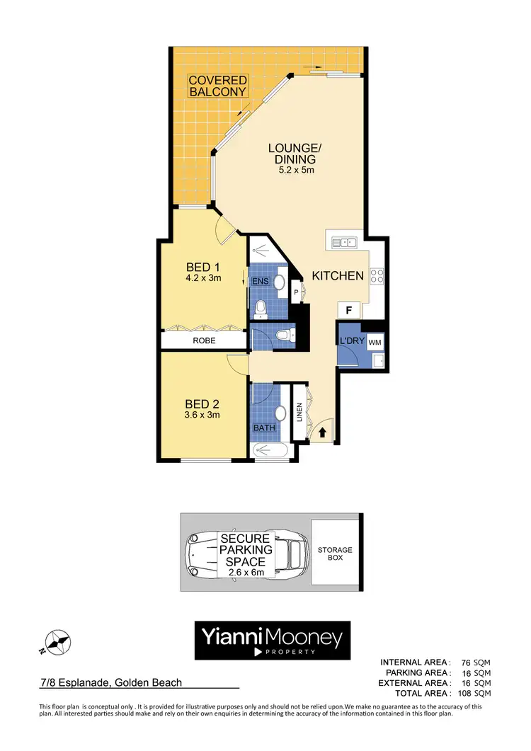 Floorplan of Homely apartment listing, 7/8 Esplanade, Golden Beach QLD 4551