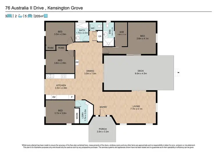 Floorplan of Homely house listing, 76 Australia II Drive, Kensington Grove QLD 4341