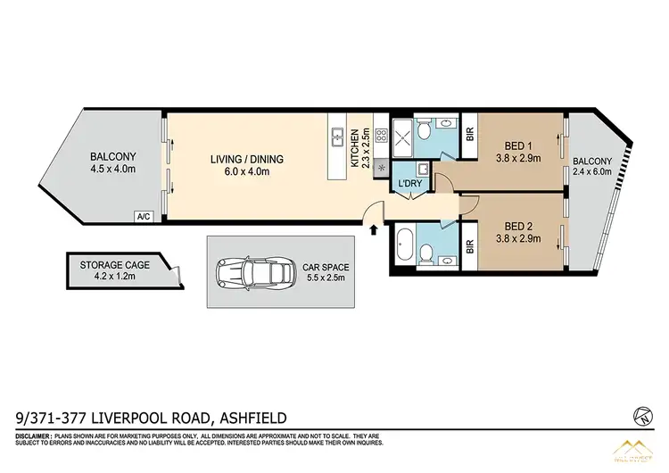Floorplan of Homely apartment listing, 9/371 Liverpool Road, Ashfield NSW 2131
