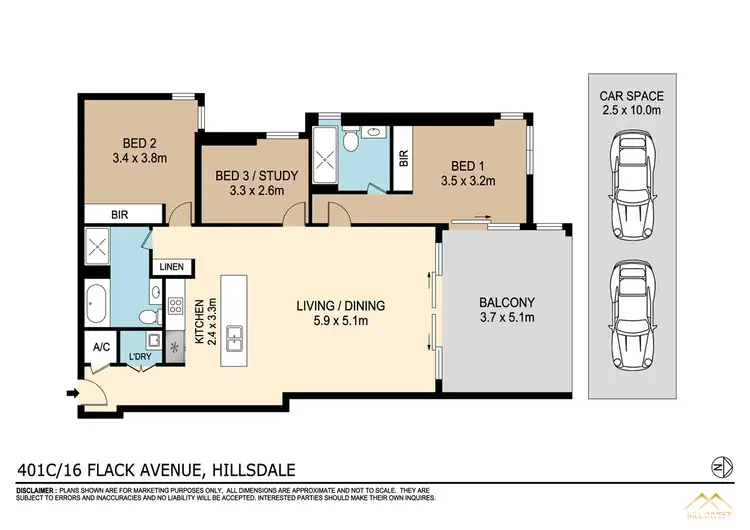 Floorplan of Homely apartment listing, 401C/16 Flack Avenue, Hillsdale NSW 2036