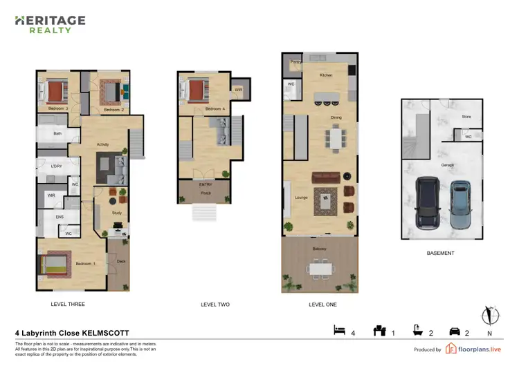 Floorplan of Homely house listing, 4 Labyrinth Close, Kelmscott WA 6111