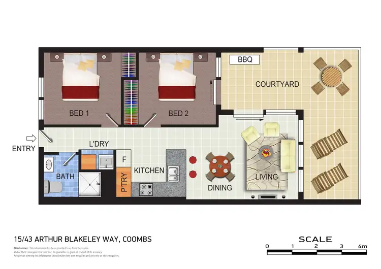 Floorplan of Homely apartment listing, 15/43 Arthur Blakeley Way, Coombs ACT 2611