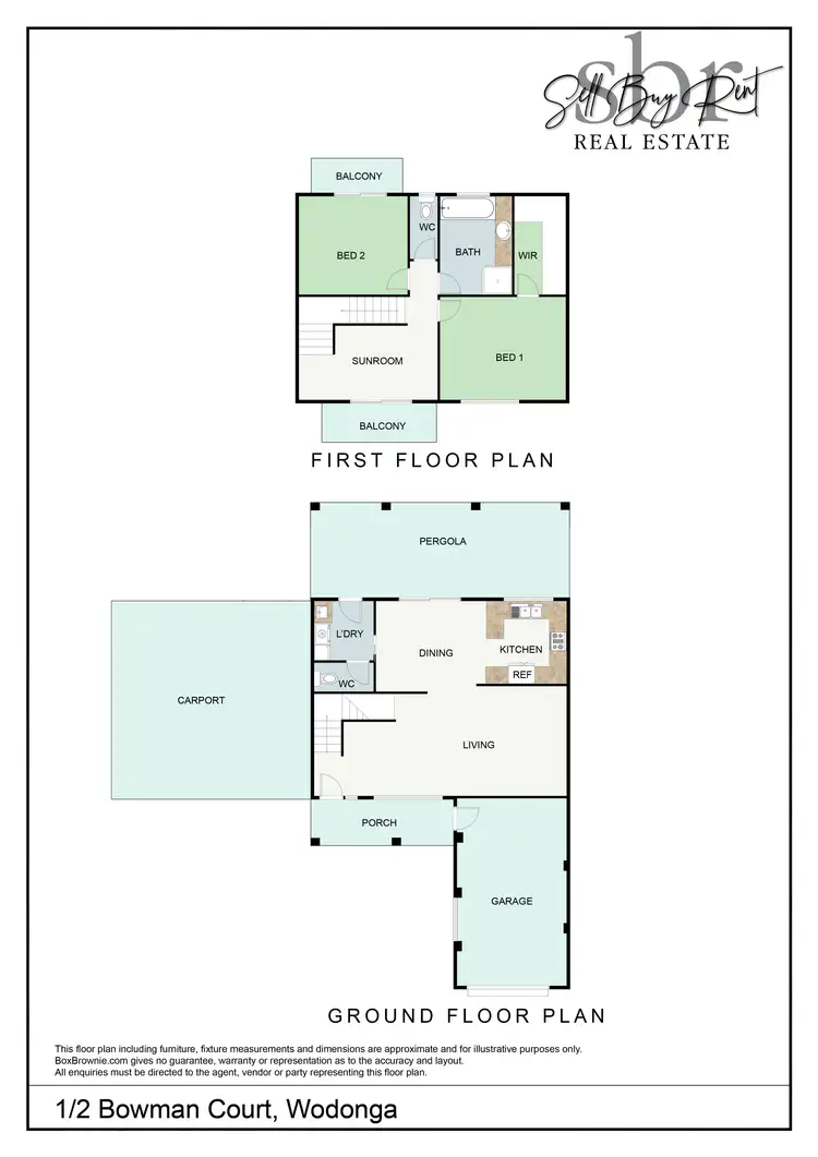 Floorplan of Homely unit listing, 1/2 BOWMAN COURT, Wodonga VIC 3690