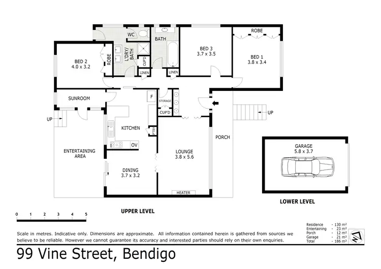 Floorplan of Homely house listing, 99 Vine Street, Bendigo VIC 3550
