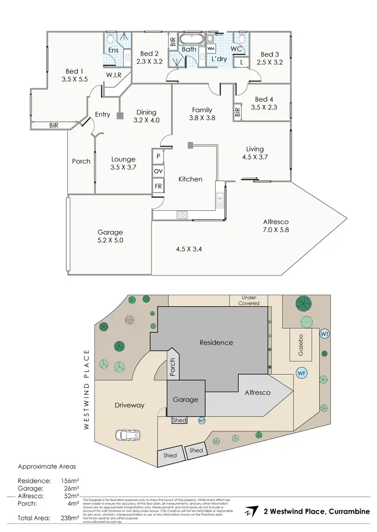 Floorplan of Homely house listing, 2 Westwind Place, Currambine WA 6028