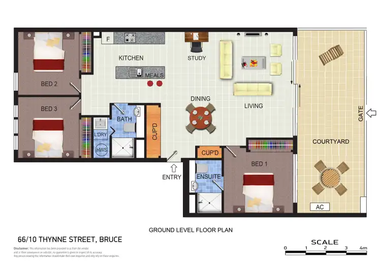 Floorplan of Homely apartment listing, 66/10 Thynne Street, Bruce ACT 2617