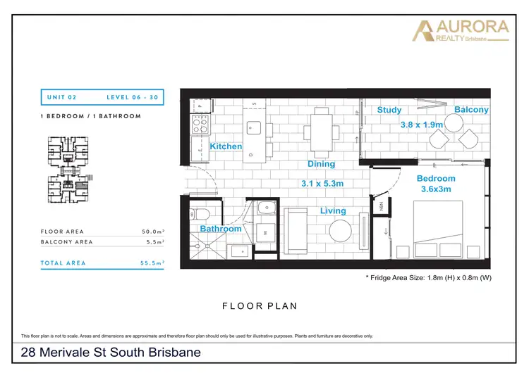 Floorplan of Homely unit listing, 22802/28 Merivale Street, South Brisbane QLD 4101