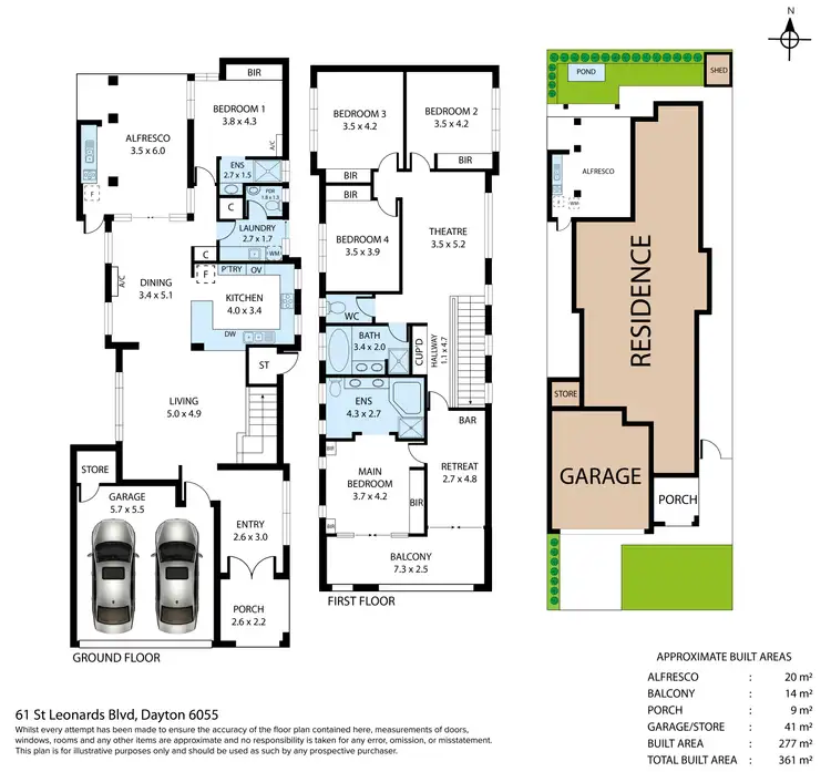 Floorplan of Homely house listing, 61 St Leonards Boulevard, Dayton WA 6055