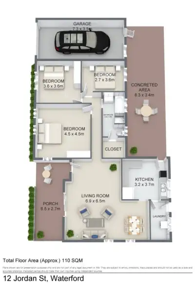 Floorplan of Homely house listing, 12 Jordan Street, Waterford QLD 4133