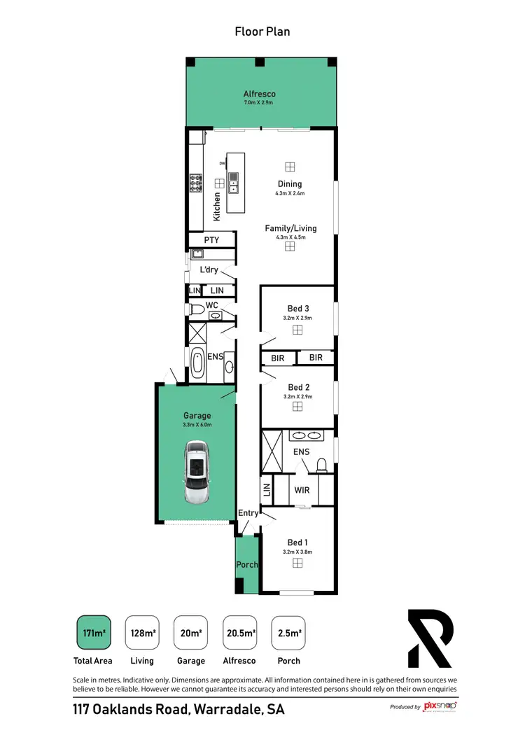 Floorplan of Homely house listing, 117 Oaklands Road, Warradale SA 5046