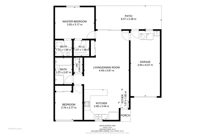 Floorplan of Homely unit listing, 4/28 Swallow Court, Newtown QLD 4350