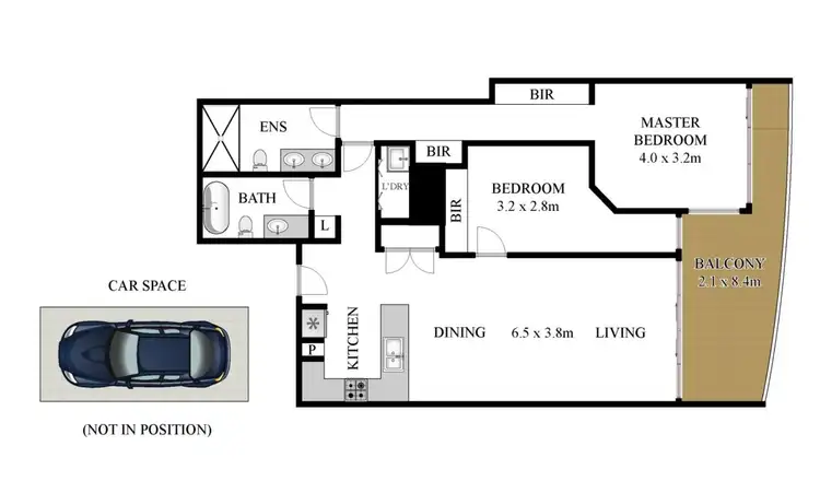 Floorplan of Homely apartment listing, 2309/5 Harbourside Court, Biggera Waters QLD 4216