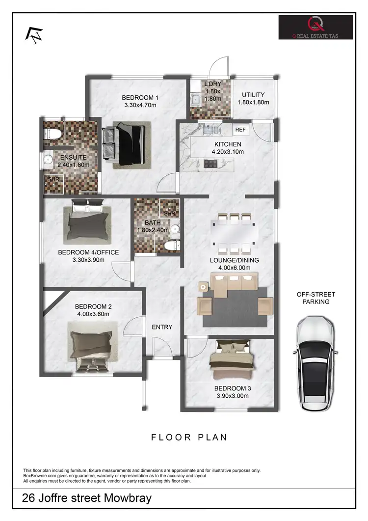 Floorplan of Homely house listing, 26 Joffre Street, Mowbray TAS 7248