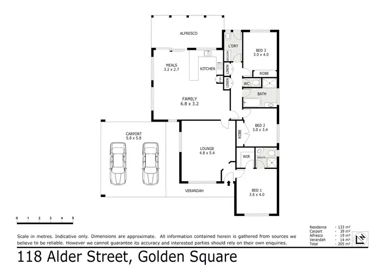 Floorplan of Homely house listing, 118 Alder Street, Golden Square VIC 3555