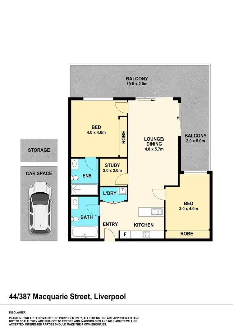 Floorplan of Homely apartment listing, 44/387 Macquarie Street, Liverpool NSW 2170