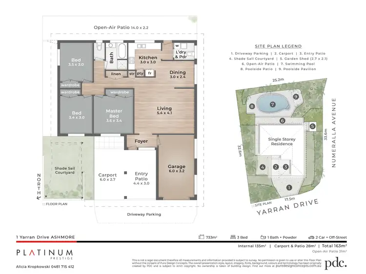 Floorplan of Homely house listing, 1 Yarran Drive, Ashmore QLD 4214