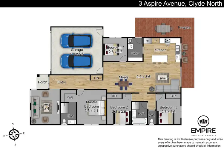 Floorplan of Homely house listing, 3 Aspire Avenue, Clyde North VIC 3978