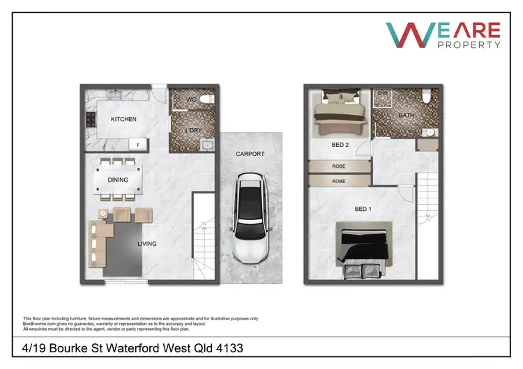 Floorplan of Homely townhouse listing, 4/19 Bourke St, Waterford West QLD 4133