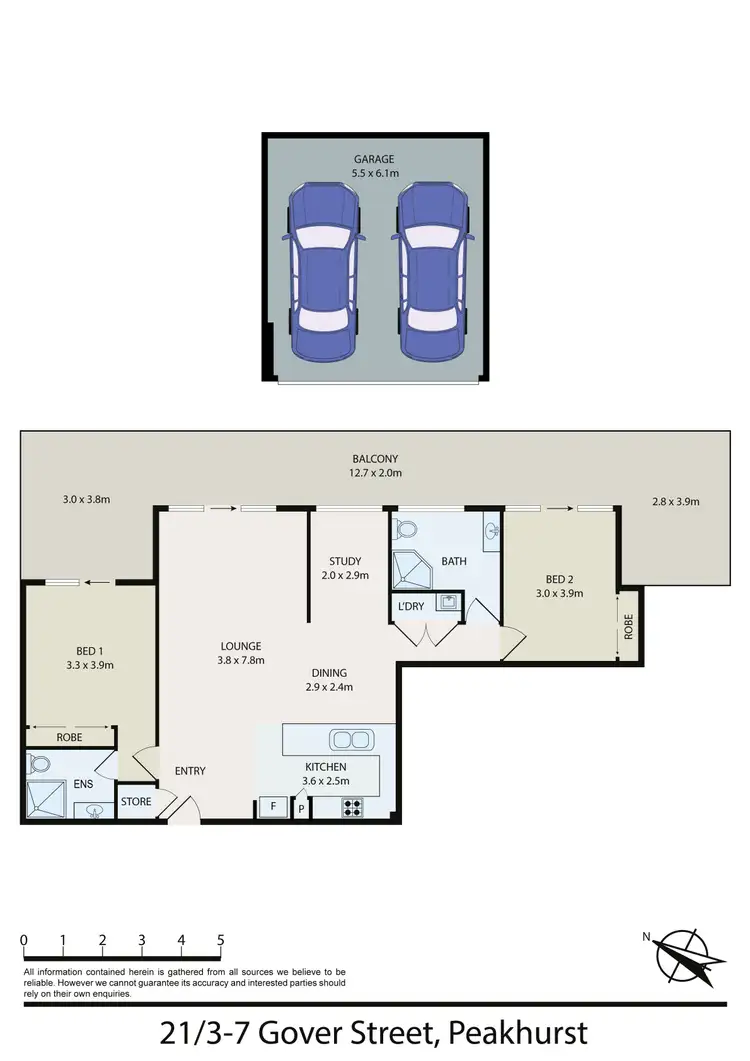 Floorplan of Homely apartment listing, 21/3-7 Gover Street, Peakhurst NSW 2210