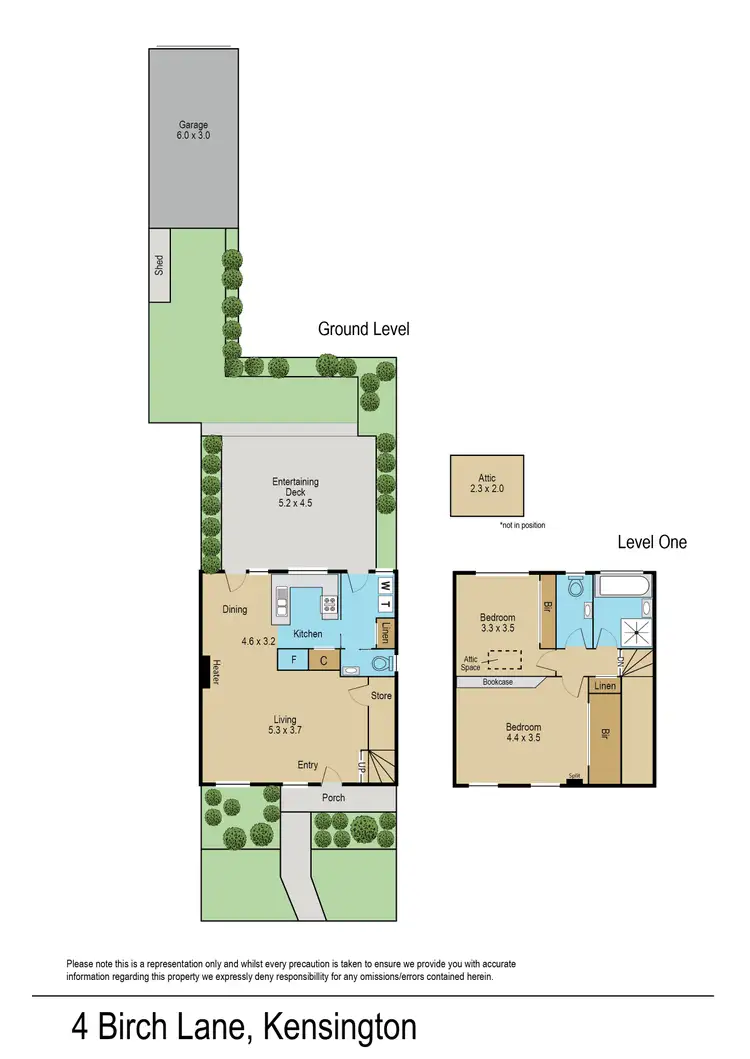 Floorplan of Homely townhouse listing, 4 Birch Lane, Kensington VIC 3031