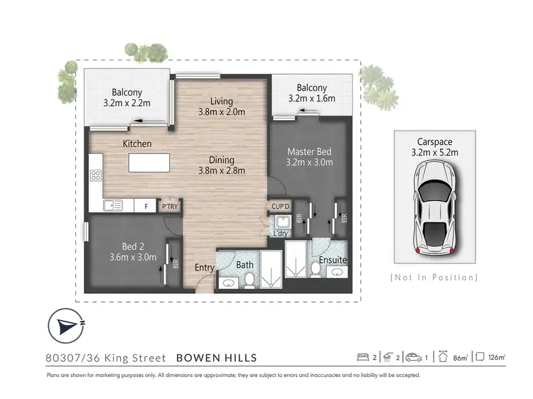 Floorplan of Homely apartment listing, 36 King St, Bowen Hills QLD 4006
