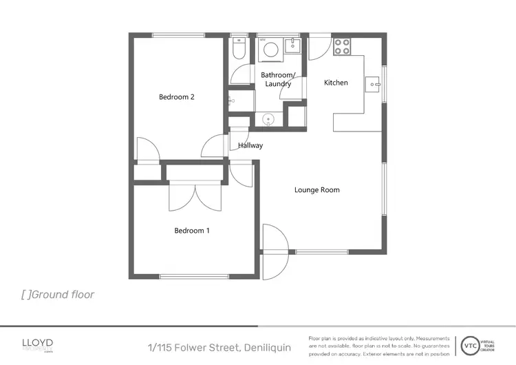 Floorplan of Homely unit listing, 1/115 Fowler Street, Deniliquin NSW 2710
