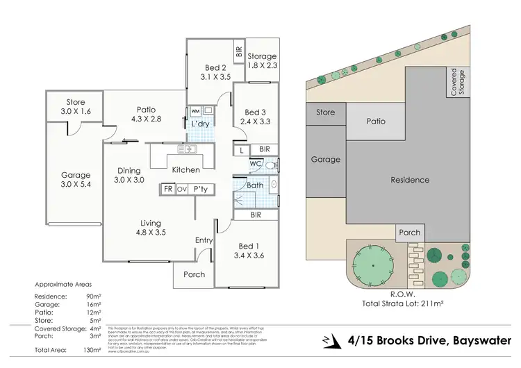 Floorplan of Homely villa listing, 4/15 Brooks Drive, Bayswater WA 6053