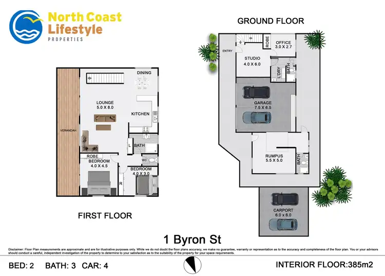 Floorplan of Homely house listing, 1 Byron Street, New Brighton NSW 2483