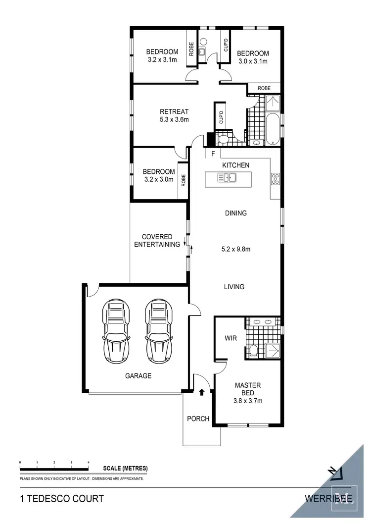 Floorplan of Homely house listing, 1 Tedesco Court, Werribee VIC 3030