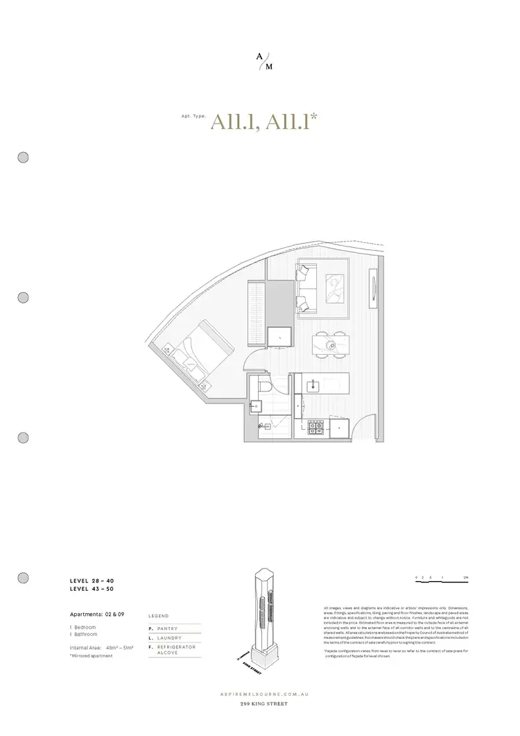 Floorplan of Homely apartment listing, 3002/299 King St, Melbourne VIC 3000