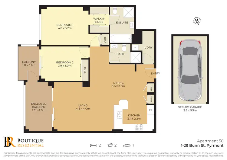 Floorplan of Homely apartment listing, 50/1-29 Bunn Street, Pyrmont NSW 2009