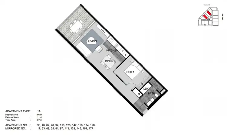 Floorplan of Homely apartment listing, 65/45 West Row, City ACT 2601