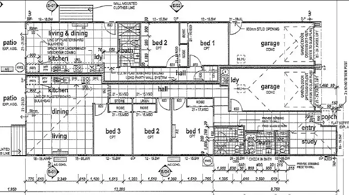 Floorplan of Homely semi-detached listing, 1/11 Norfolk Street, Pimpama QLD 4209