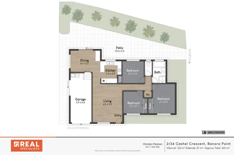 Floorplan of Homely semi-detached listing, 2/34 Cashel Crescent, Banora Point NSW 2486