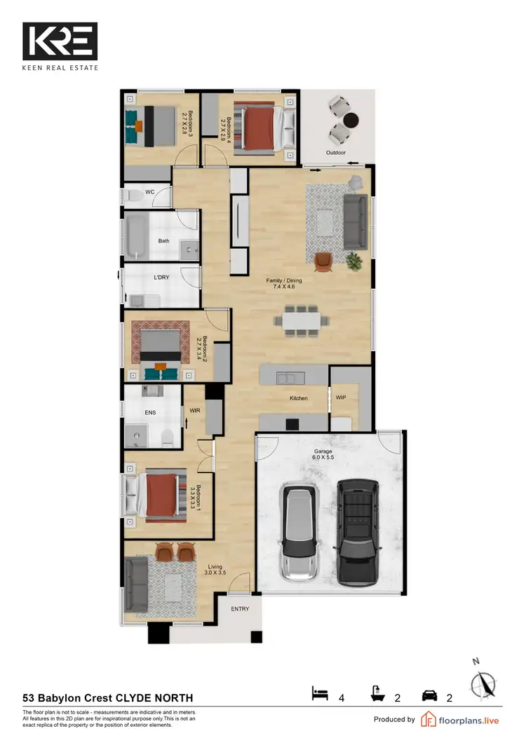 Floorplan of Homely house listing, 53 Babylon Crest, Clyde North VIC 3978
