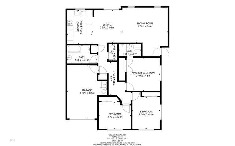 Floorplan of Homely block of units listing, 1-2/15 Sambar Court, Kearneys Spring QLD 4350
