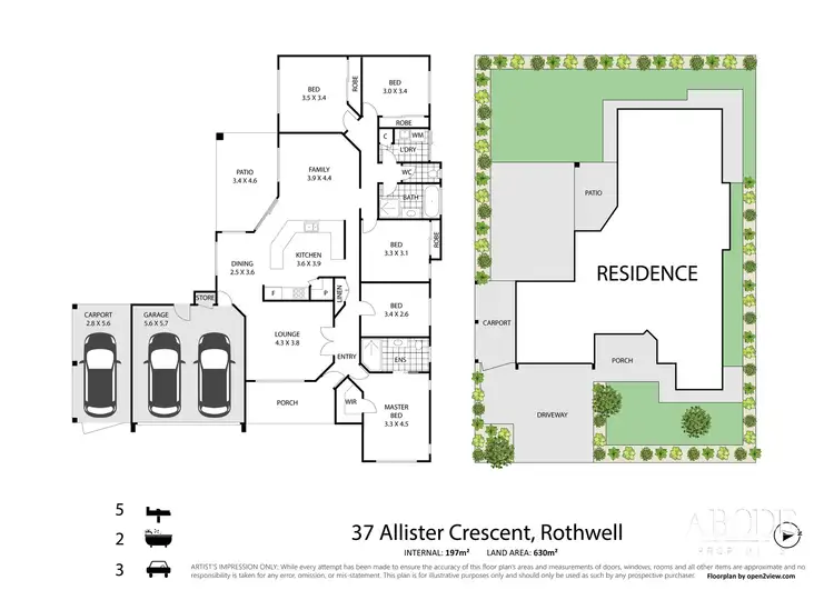 Floorplan of Homely house listing, 37 Allister Crescent, Rothwell QLD 4022
