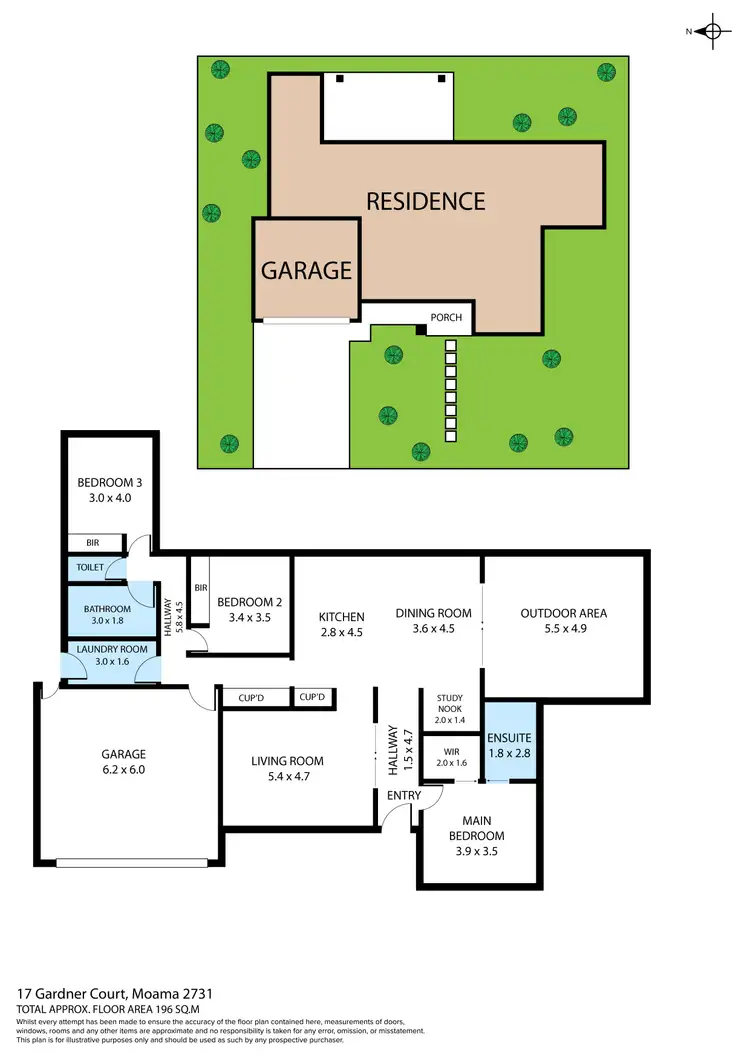 Floorplan of Homely house listing, 17 GARDNER COURT, Moama NSW 2731