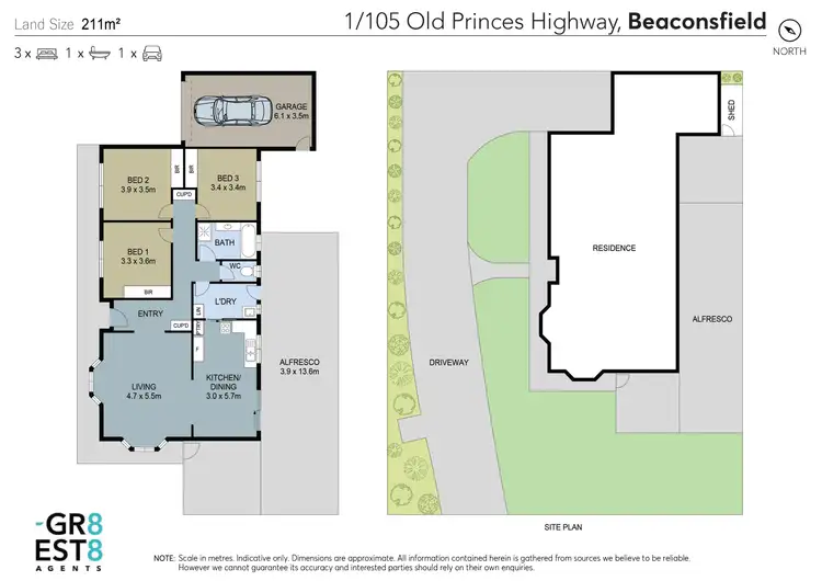 Floorplan of Homely unit listing, 1/105 Old Princes Highway, Beaconsfield VIC 3807