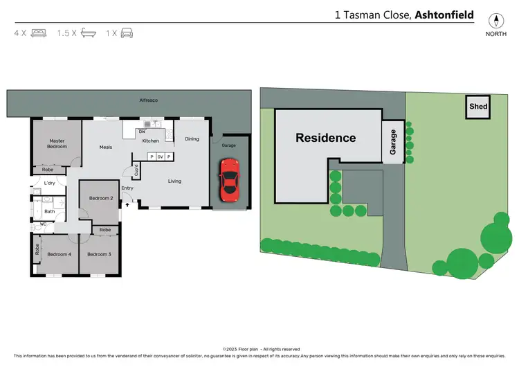 Floorplan of Homely house listing, 1 Tasman Close, Ashtonfield NSW 2323