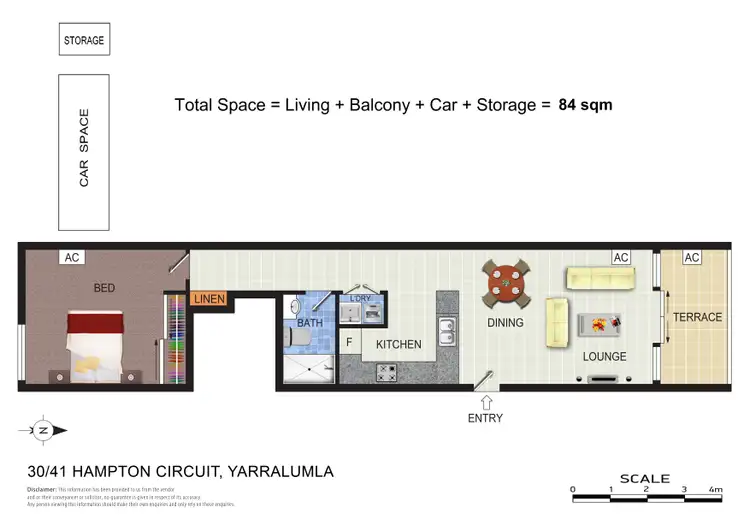 Floorplan of Homely apartment listing, 30/41 Hampton Circuit, Yarralumla ACT 2600