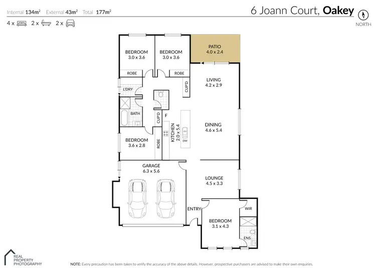 Floorplan of Homely house listing, 6 Joann Court, Oakey QLD 4401
