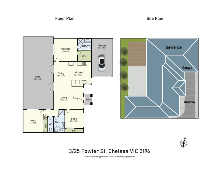 Floorplan of Homely unit listing, 3/25 Fowler Street, Bonbeach VIC 3196