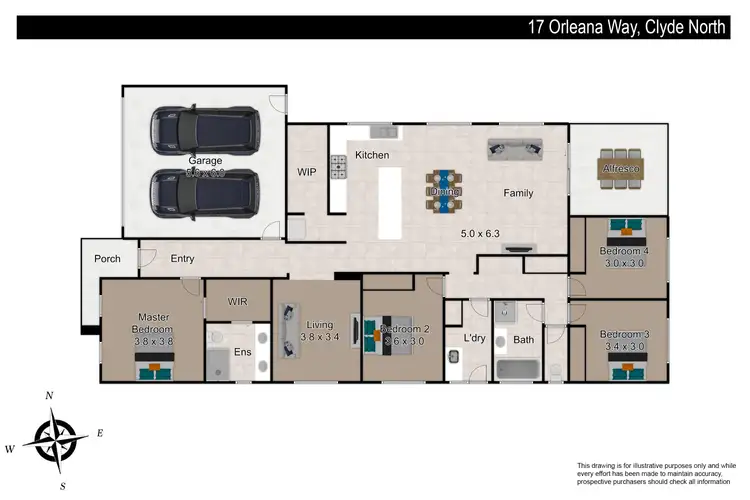Floorplan of Homely house listing, 17 Orleana Way, Clyde North VIC 3978