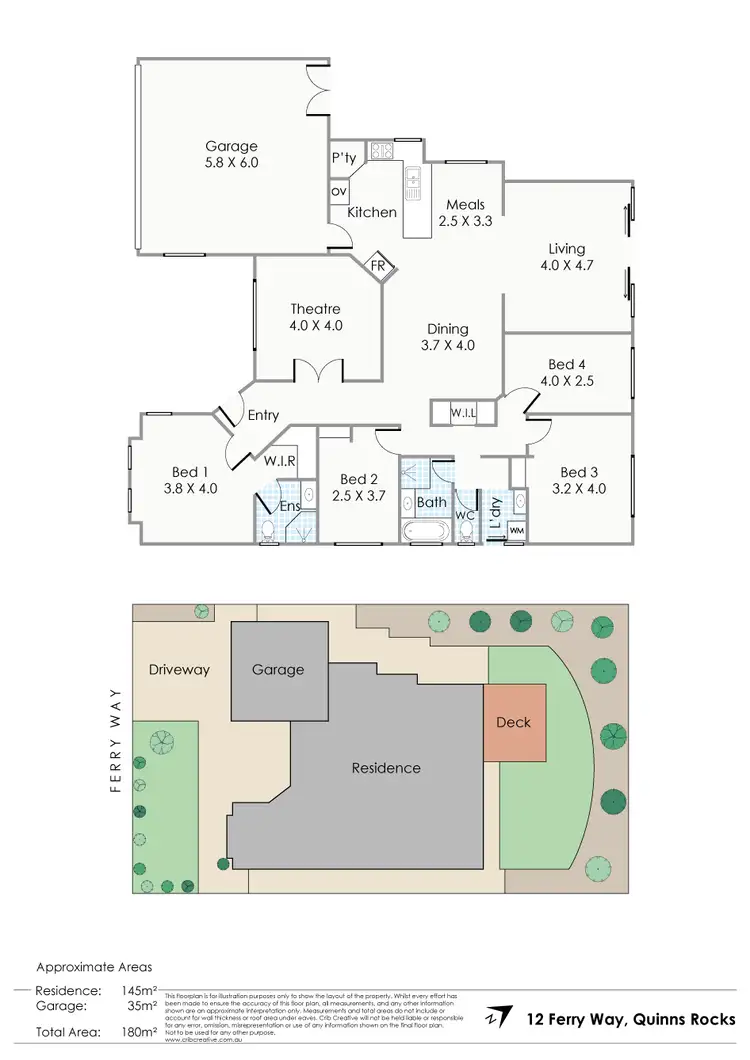 Floorplan of Homely house listing, 12 Ferry Way, Quinns Rocks WA 6030