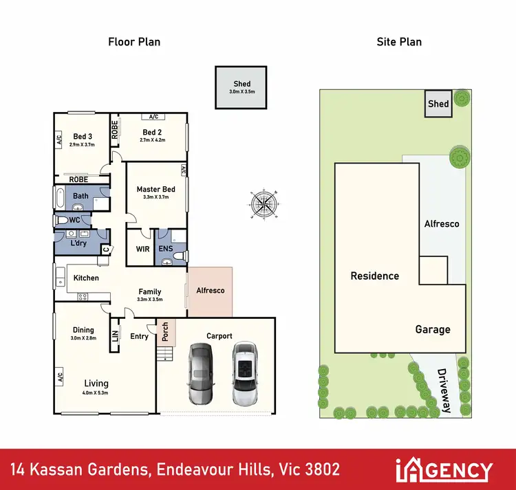 Floorplan of Homely house listing, 14 Kassan Gardens, Endeavour Hills VIC 3802