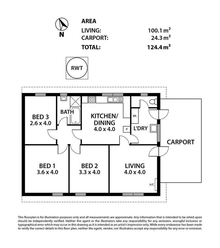 Floorplan of Homely unit listing, 19/52 Homburg Drive, Murray Bridge SA 5253