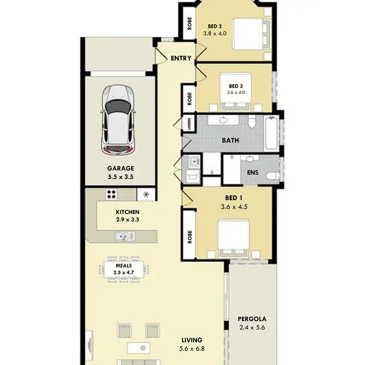 Floorplan of Homely unit listing, 5/60-62 Castlereagh St, Tahmoor NSW 2573