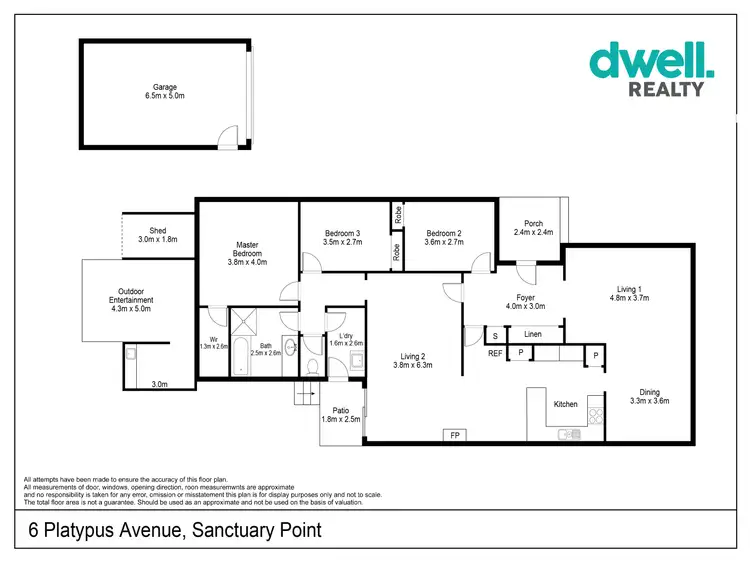 Floorplan of Homely house listing, 6 Platypus Avenue, Sanctuary Point NSW 2540