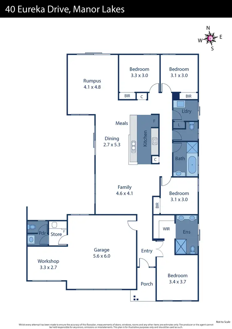 Floorplan of Homely house listing, 40 Eureka Drive, Manor Lakes VIC 3024
